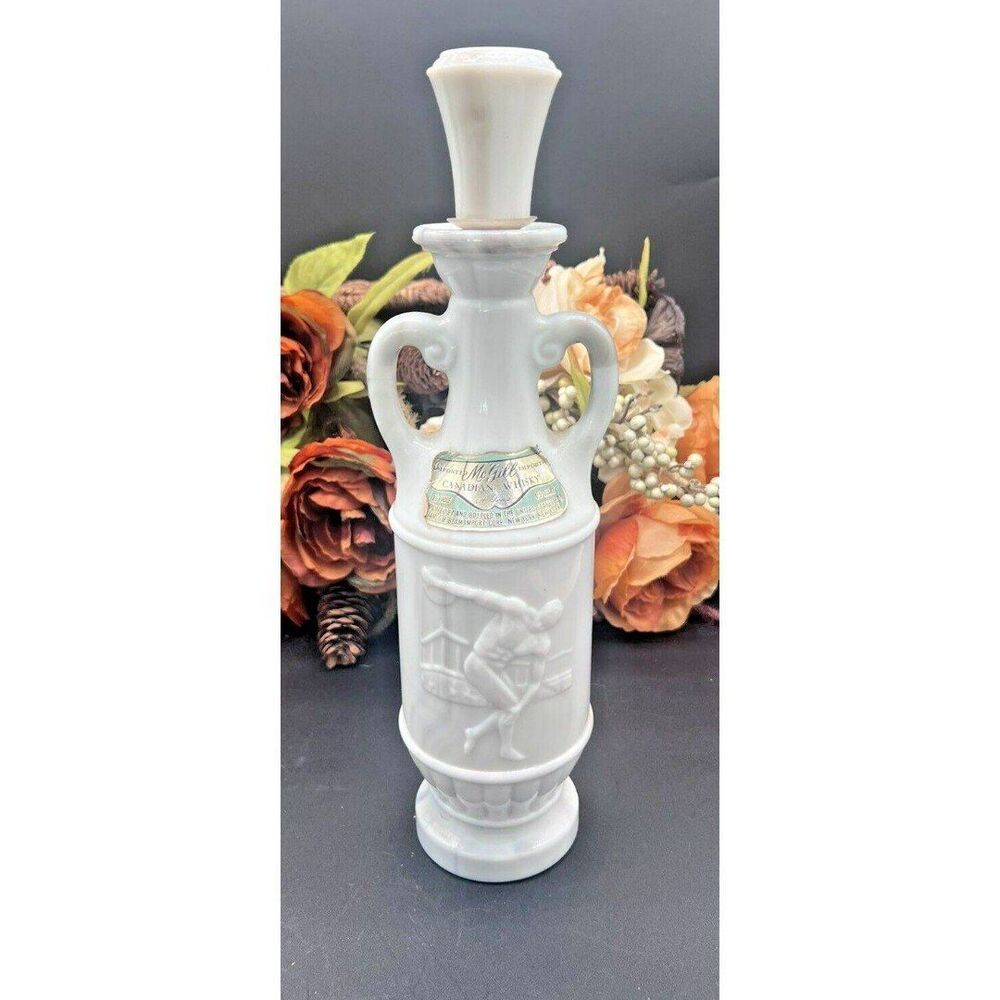 Vintage McGill Canadian Whiskey Greek Olympian Liquor Bottle, 1971 – Collector’s